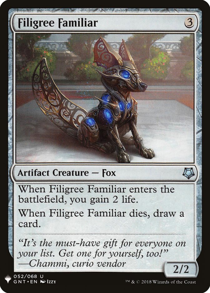 Filigree Familiar [Mystery Booster] Magic: The Gathering