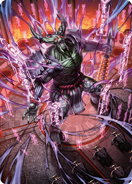 Hidetsugu, Devouring Chaos Art Card [Kamigawa: Neon Dynasty Art Series] Magic: The Gathering