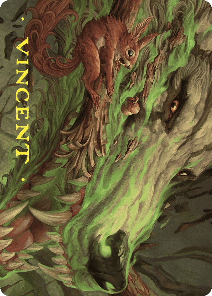 Leaping Ambush Art Card (Gold-Stamped Signature) [Wilds of Eldraine Art Series] Magic: The Gathering