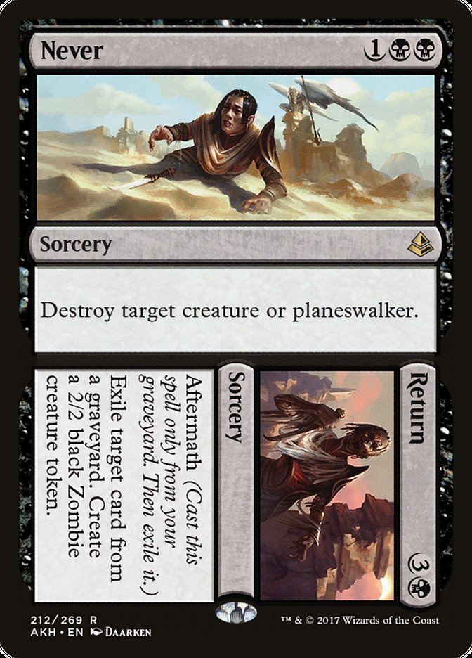 Never // Return [Amonkhet] Magic: The Gathering