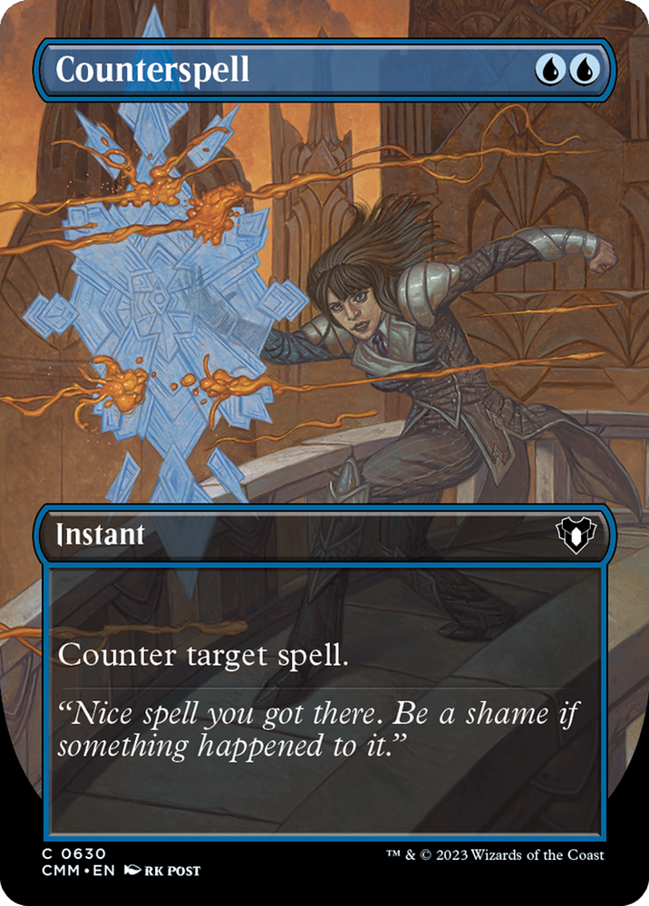 Counterspell (Borderless Alternate Art) [Commander Masters] Magic: The Gathering