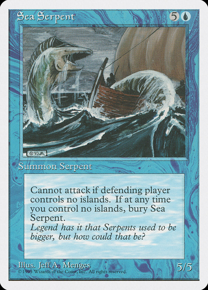 Sea Serpent [Fourth Edition] Magic: The Gathering