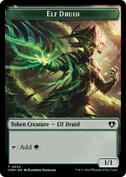 Servo // Elf Druid Double-Sided Token [Commander Masters Tokens] Magic: The Gathering