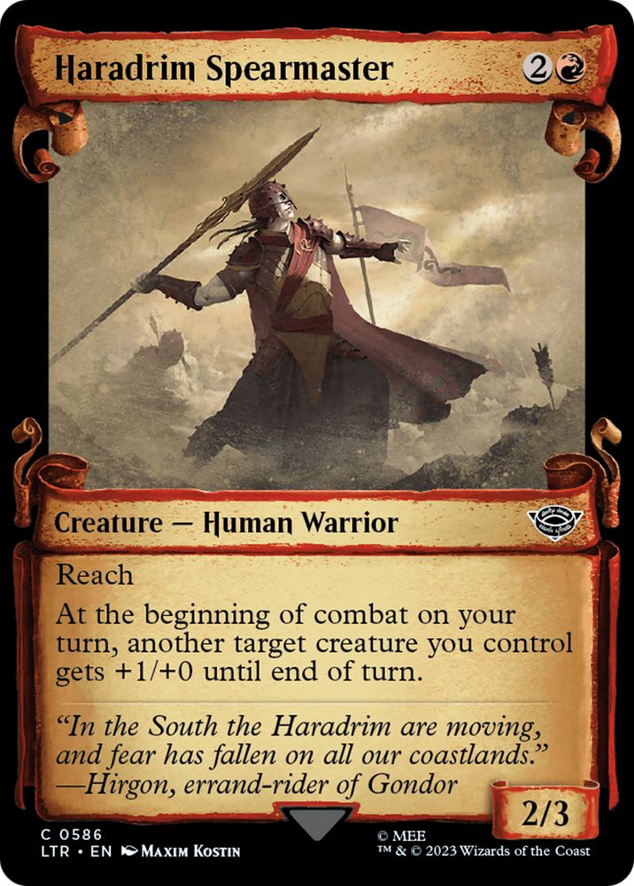 Haradrim Spearmaster [The Lord of the Rings: Tales of Middle-Earth Showcase Scrolls] Magic: The Gathering