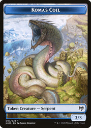 Human Warrior // Koma's Coil Double-Sided Token [Kaldheim Tokens] Magic: The Gathering