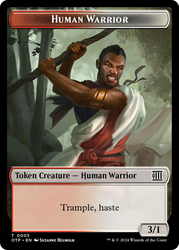 Mercenary // Human Warrior Double-Sided Token [Outlaws of Thunder Junction Tokens] Magic: The Gathering