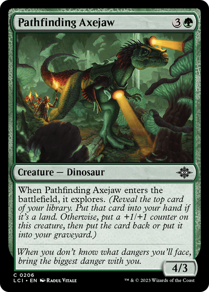 Pathfinding Axejaw [The Lost Caverns of Ixalan] Magic: The Gathering