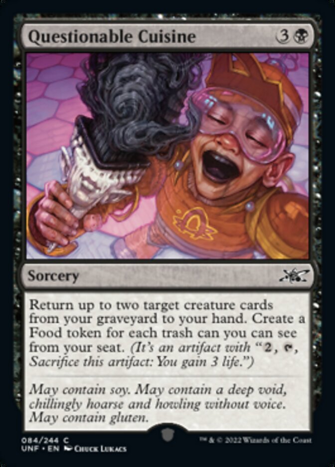 Questionable Cuisine [Unfinity] Magic: The Gathering