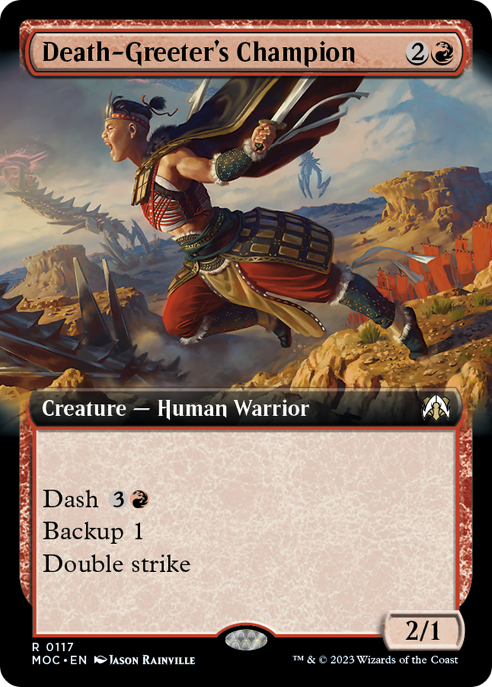 Death-Greeter's Champion (Extended Art) [March of the Machine Commander] Magic: The Gathering