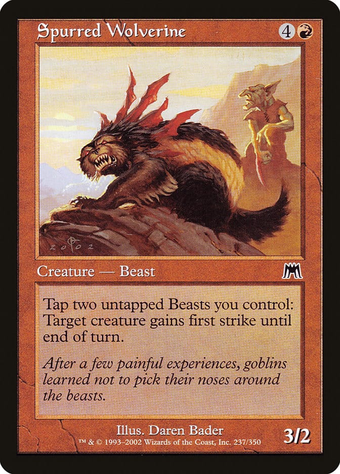 Spurred Wolverine [Onslaught] Magic: The Gathering