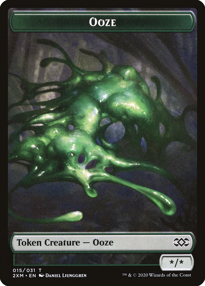 Copy // Ooze Double-Sided Token [Double Masters Tokens] Magic: The Gathering