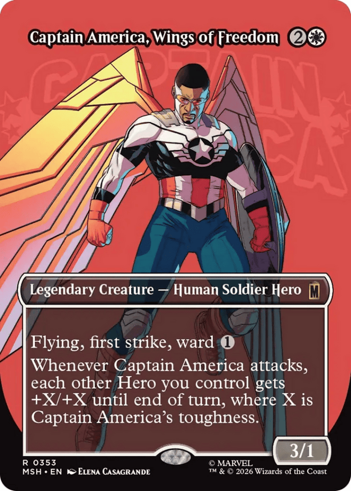 Captain America, Wings of Freedom (Borderless) [Marvel Super Heroes]