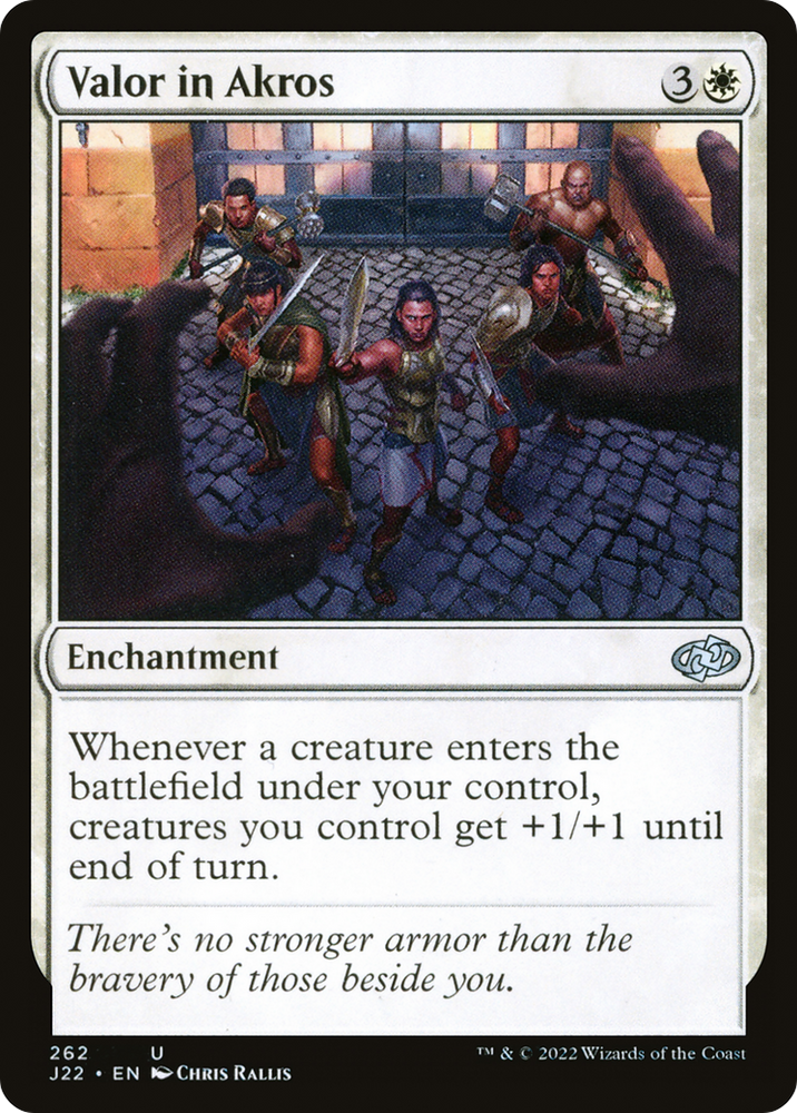 Valor in Akros [Jumpstart 2022] Magic: The Gathering