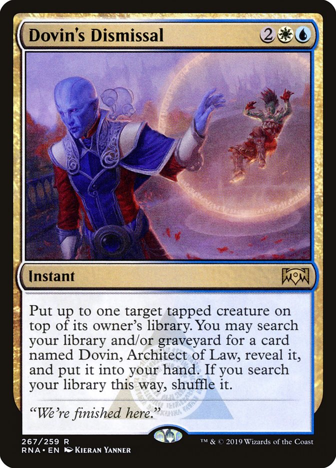 Dovin's Dismissal [Ravnica Allegiance] Magic: The Gathering
