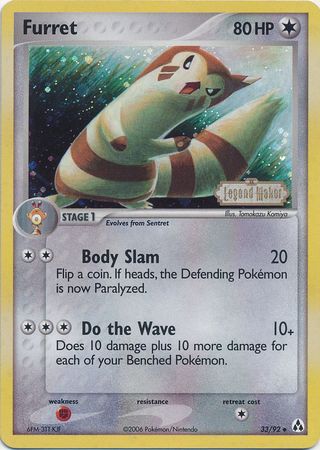 Furret (33/92) (Stamped) [EX: Legend Maker] Pokémon