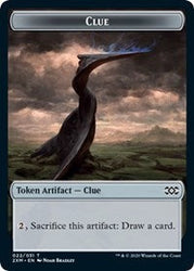 Clue // Myr (024) Double-Sided Token [Double Masters Tokens] Magic: The Gathering