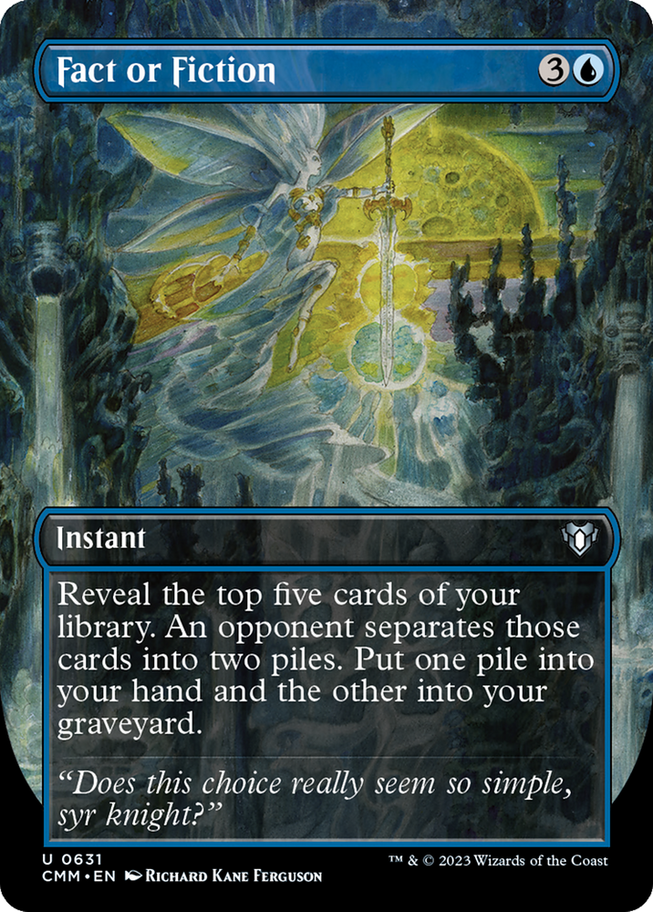 Fact or Fiction (Borderless Alternate Art) [Commander Masters] Magic: The Gathering