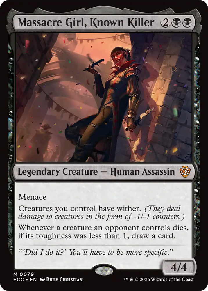 Massacre Girl, Known Killer [Lorwyn Eclipsed Commander] Magic: The Gathering