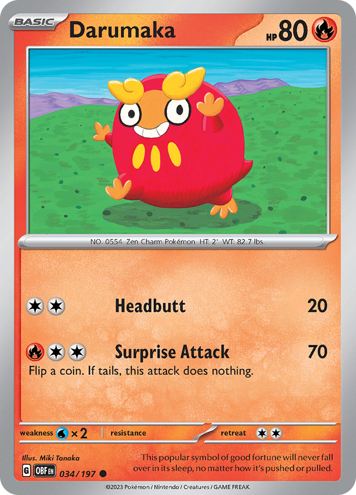Darumaka (034/197) [Scarlet & Violet: Obsidian Flames] Pokémon