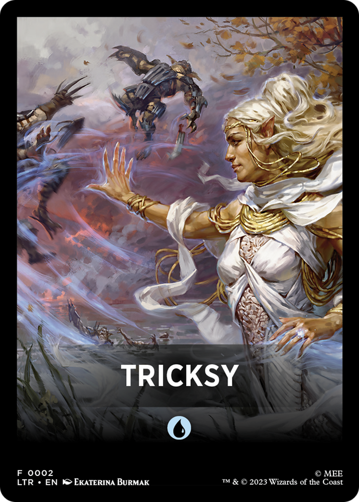 Tricksy Theme Card [The Lord of the Rings: Tales of Middle-Earth Tokens] Magic: The Gathering