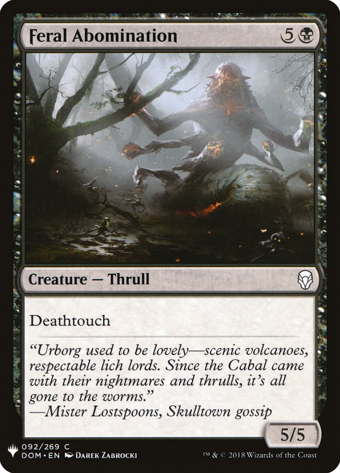 Feral Abomination [Mystery Booster] Magic: The Gathering