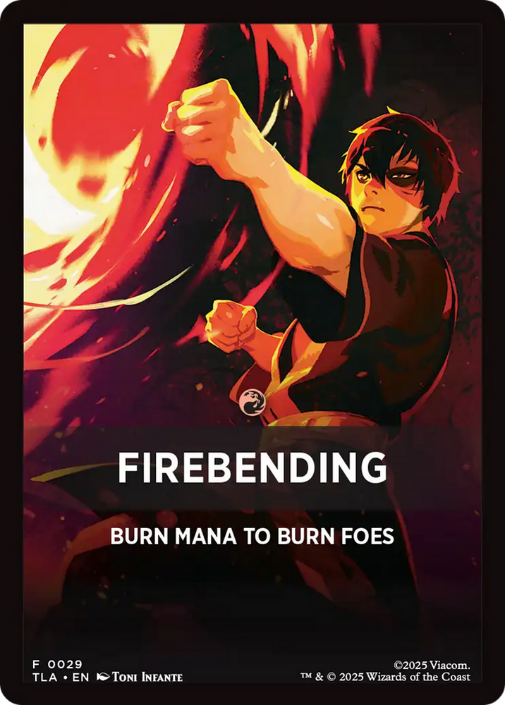 Firebending Theme Card (0029) [Avatar: The Last Airbender Tokens] Magic: The Gathering