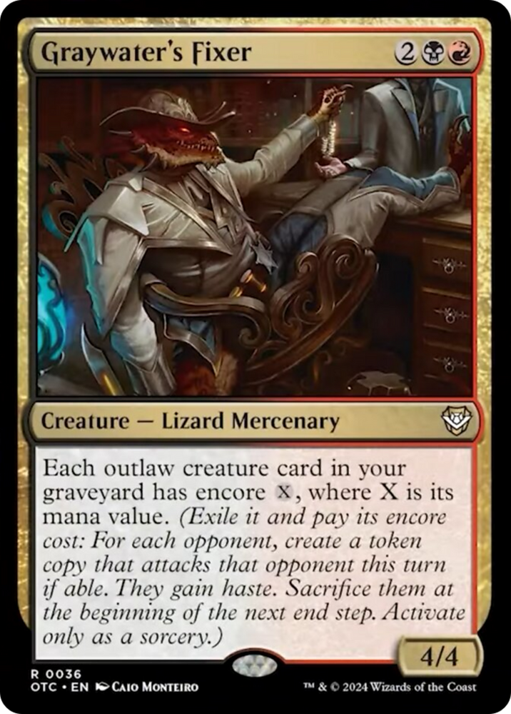 Graywater's Fixer [Outlaws of Thunder Junction Commander] Magic: The Gathering