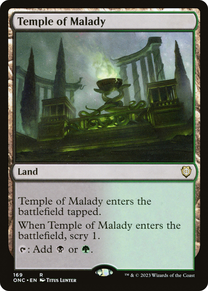 Temple of Malady [Phyrexia: All Will Be One Commander] Magic: The Gathering