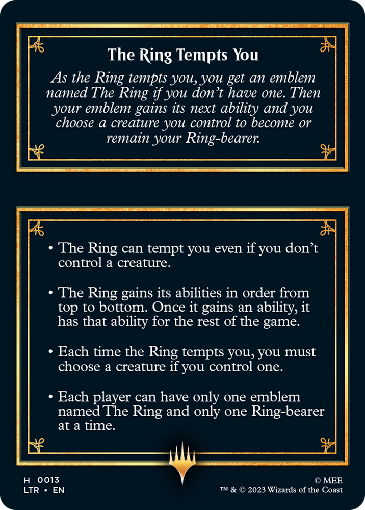 The Ring [The Lord of the Rings: Tales of Middle-Earth Tokens] Magic: The Gathering