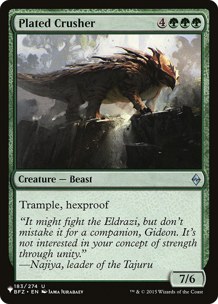 Plated Crusher [The List] Magic: The Gathering