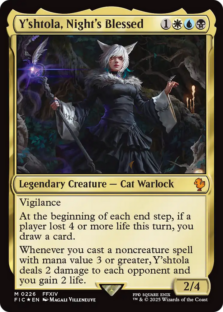 Y'shtola, Night's Blessed (Surge Foil) [FINAL FANTASY Commander] Magic: The Gathering