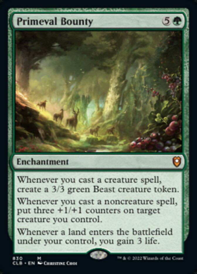 Primeval Bounty [Commander Legends: Battle for Baldur's Gate] Magic: The Gathering