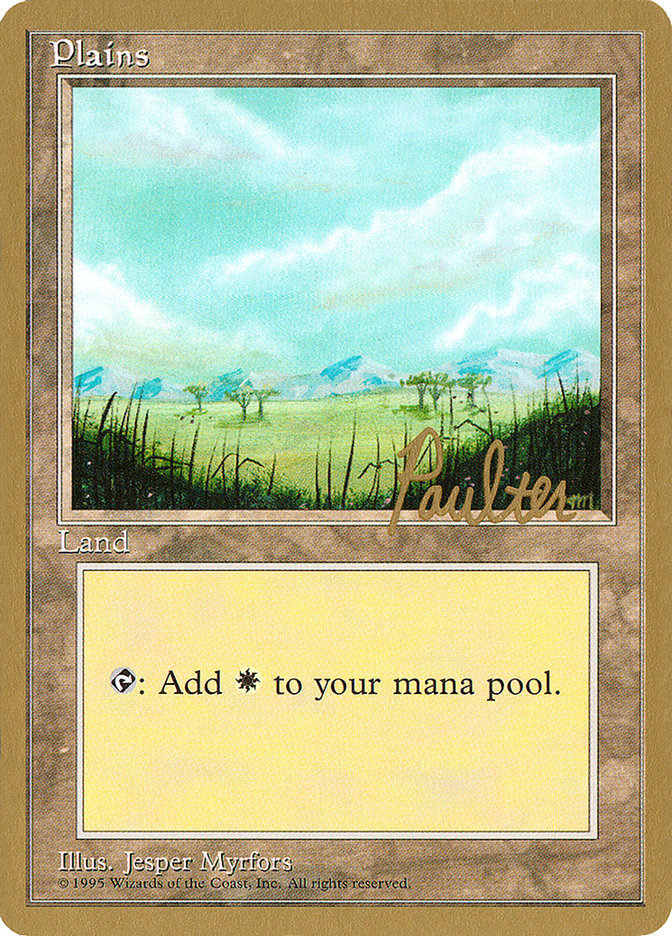 Plains (pp365) (Preston Poulter) [Pro Tour Collector Set] Magic: The Gathering