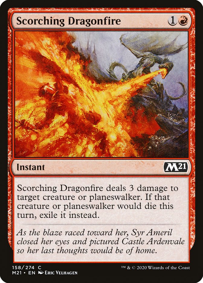 Scorching Dragonfire [Core Set 2021] Magic: The Gathering
