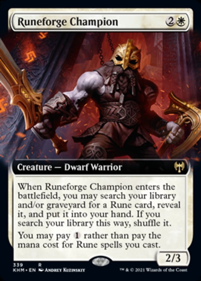 Runeforge Champion (Extended Art) [Kaldheim] Magic: The Gathering
