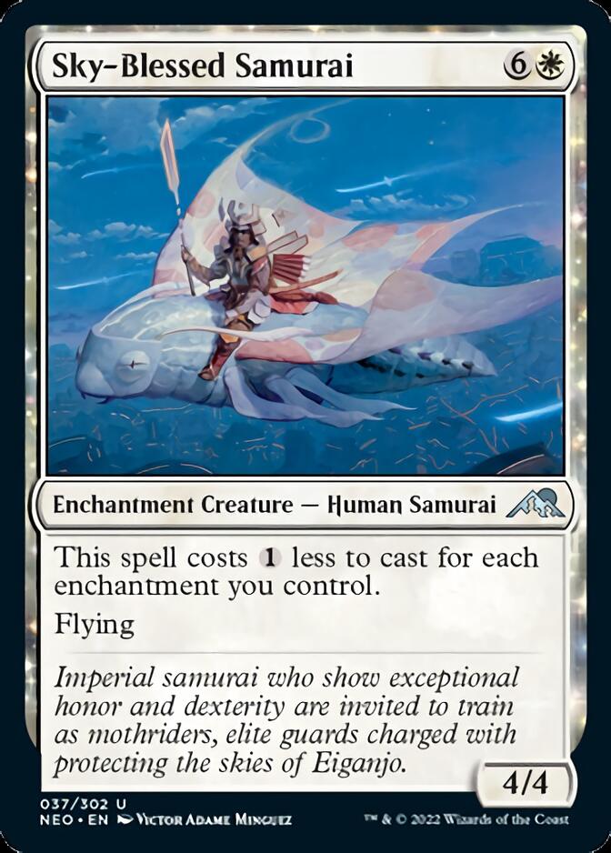 Sky-Blessed Samurai [Kamigawa: Neon Dynasty] Magic: The Gathering