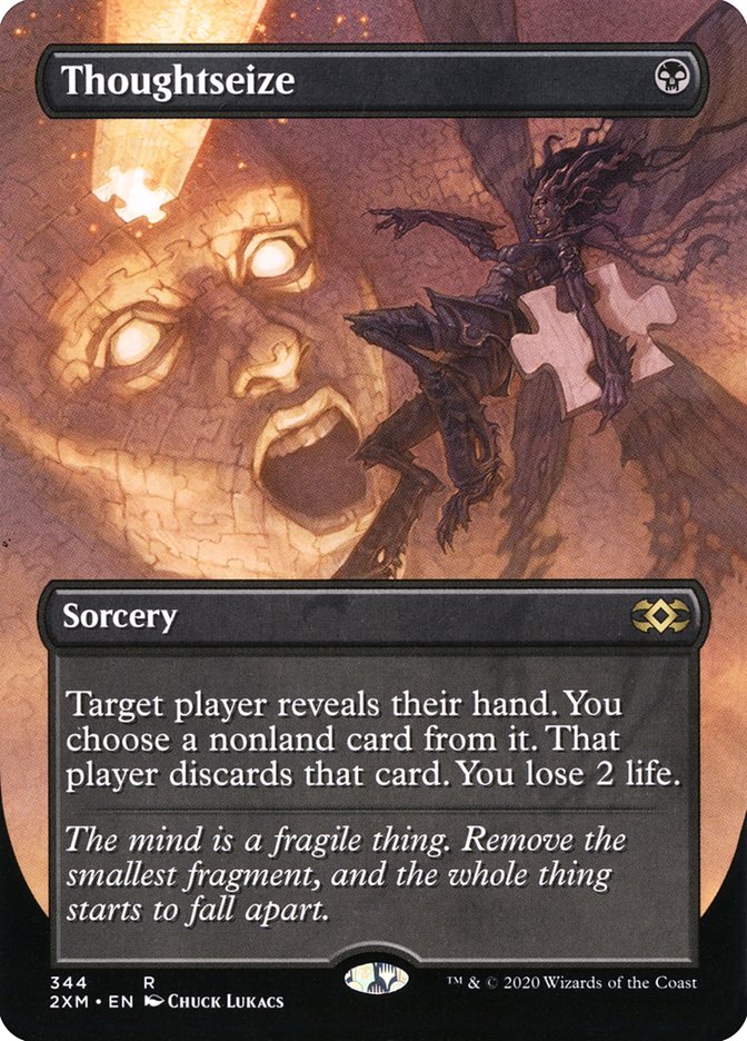 Thoughtseize (Toppers) [Double Masters] Magic: The Gathering