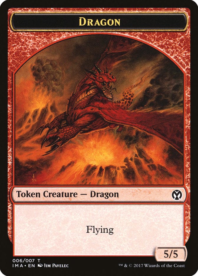 Dragon Token (006/007) [Iconic Masters Tokens] Magic: The Gathering