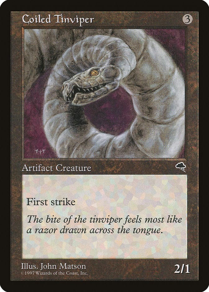 Coiled Tinviper [Tempest] Magic: The Gathering