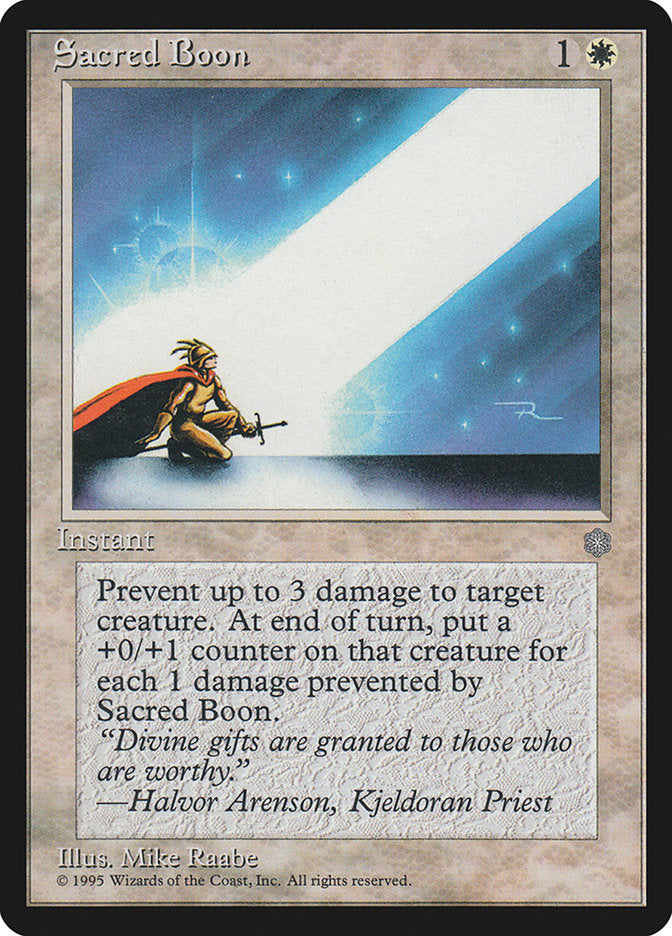 Sacred Boon [Ice Age] Magic: The Gathering