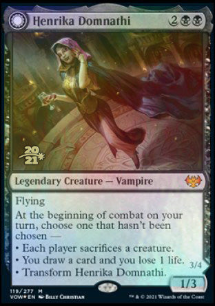 Henrika Domnathi // Henrika, Infernal Seer [Innistrad: Crimson Vow Prerelease Promos] Magic: The Gathering
