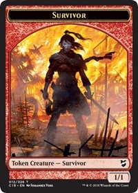 Survivor // Myr (023) Double-Sided Token [Commander 2018 Tokens] Magic: The Gathering