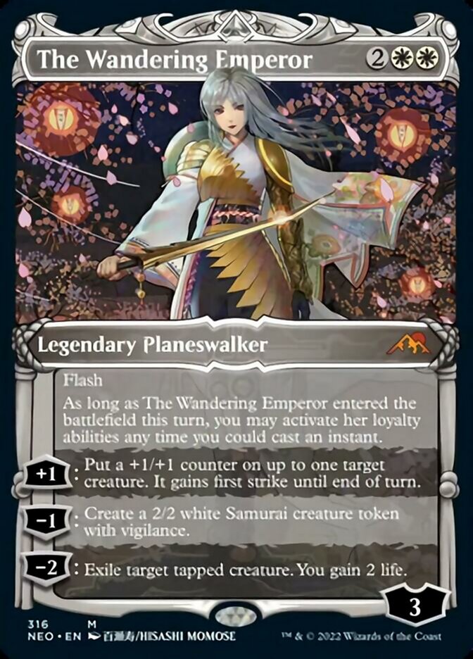 The Wandering Emperor (Showcase Samurai) [Kamigawa: Neon Dynasty] Magic: The Gathering