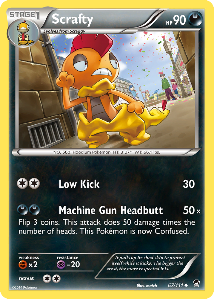 Scrafty (67/111) [XY: Furious Fists] Pokémon