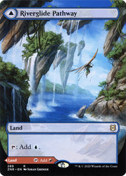 Riverglide Pathway // Lavaglide Pathway (Borderless Alternate Art) [Zendikar Rising] Magic: The Gathering