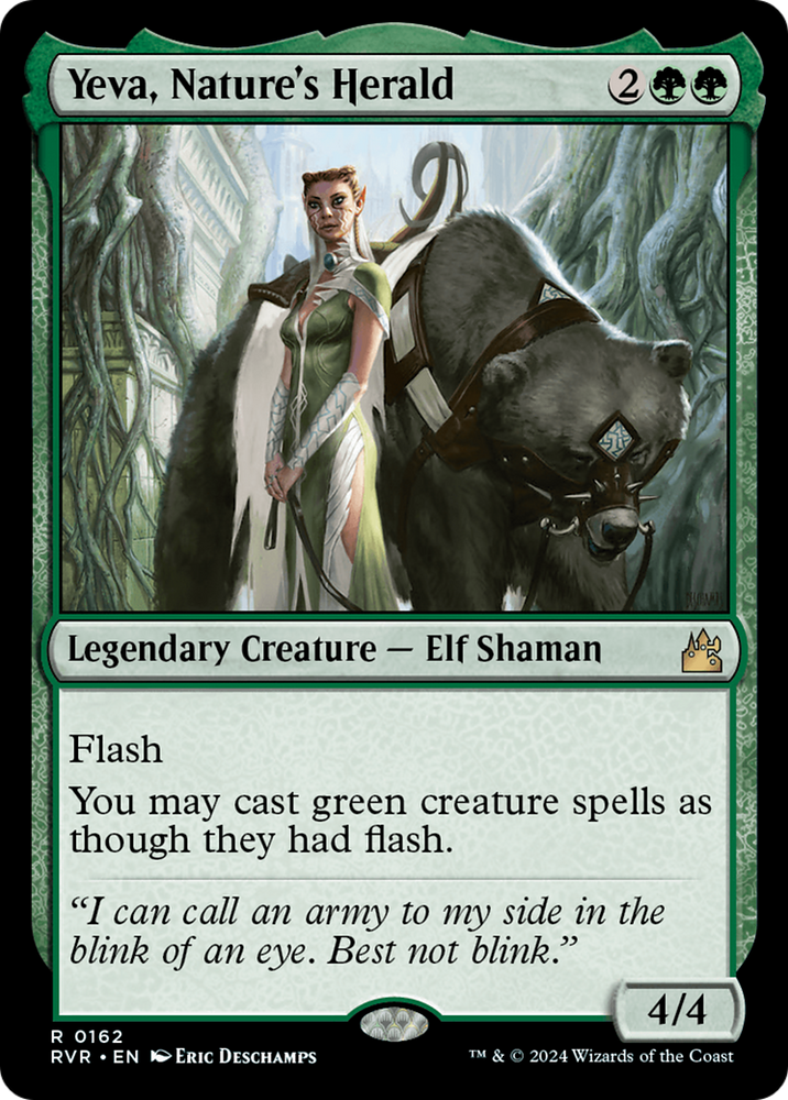 Yeva, Nature's Herald [Ravnica Remastered] Magic: The Gathering
