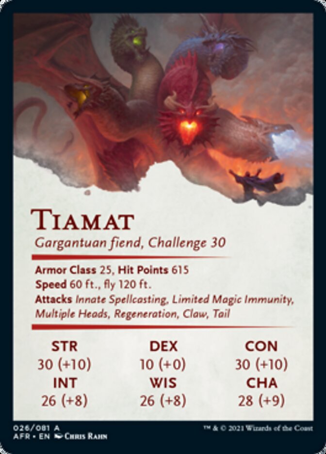 Tiamat Art Card [Dungeons & Dragons: Adventures in the Forgotten Realms Art Series] Magic: The Gathering