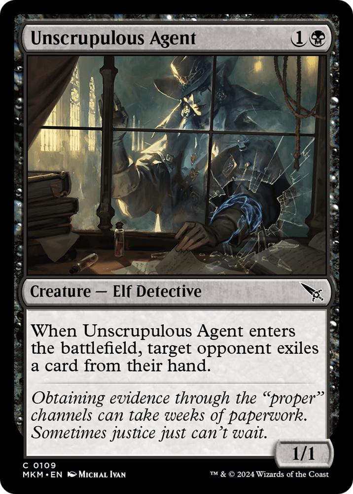 Unscrupulous Agent [Murders at Karlov Manor] Magic: The Gathering