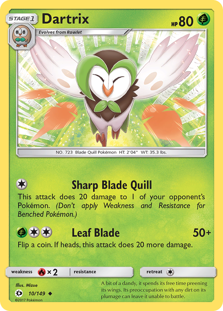 Dartrix (10/149) [Sun & Moon: Base Set] Pokémon