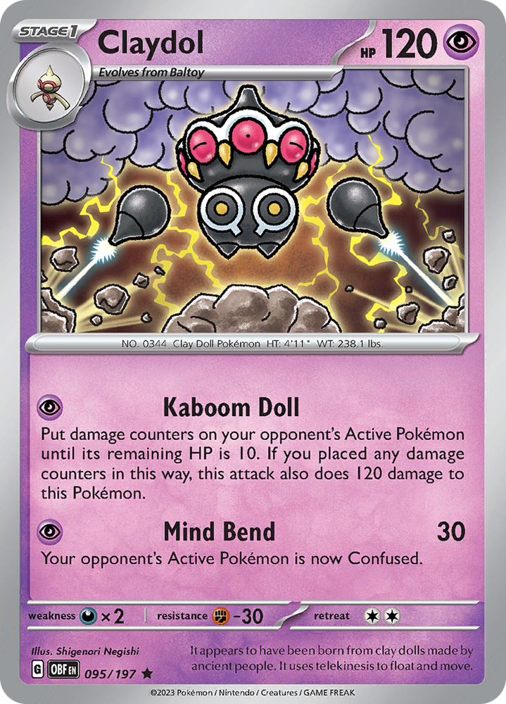 Claydol (095/197) [Scarlet & Violet: Obsidian Flames] Pokémon